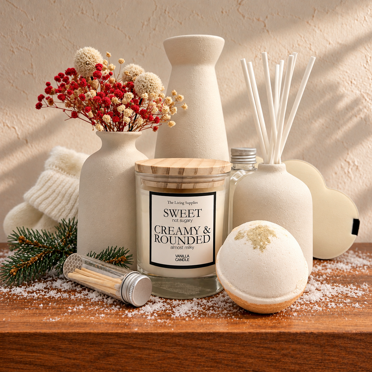Vanilla Candle Gift Set