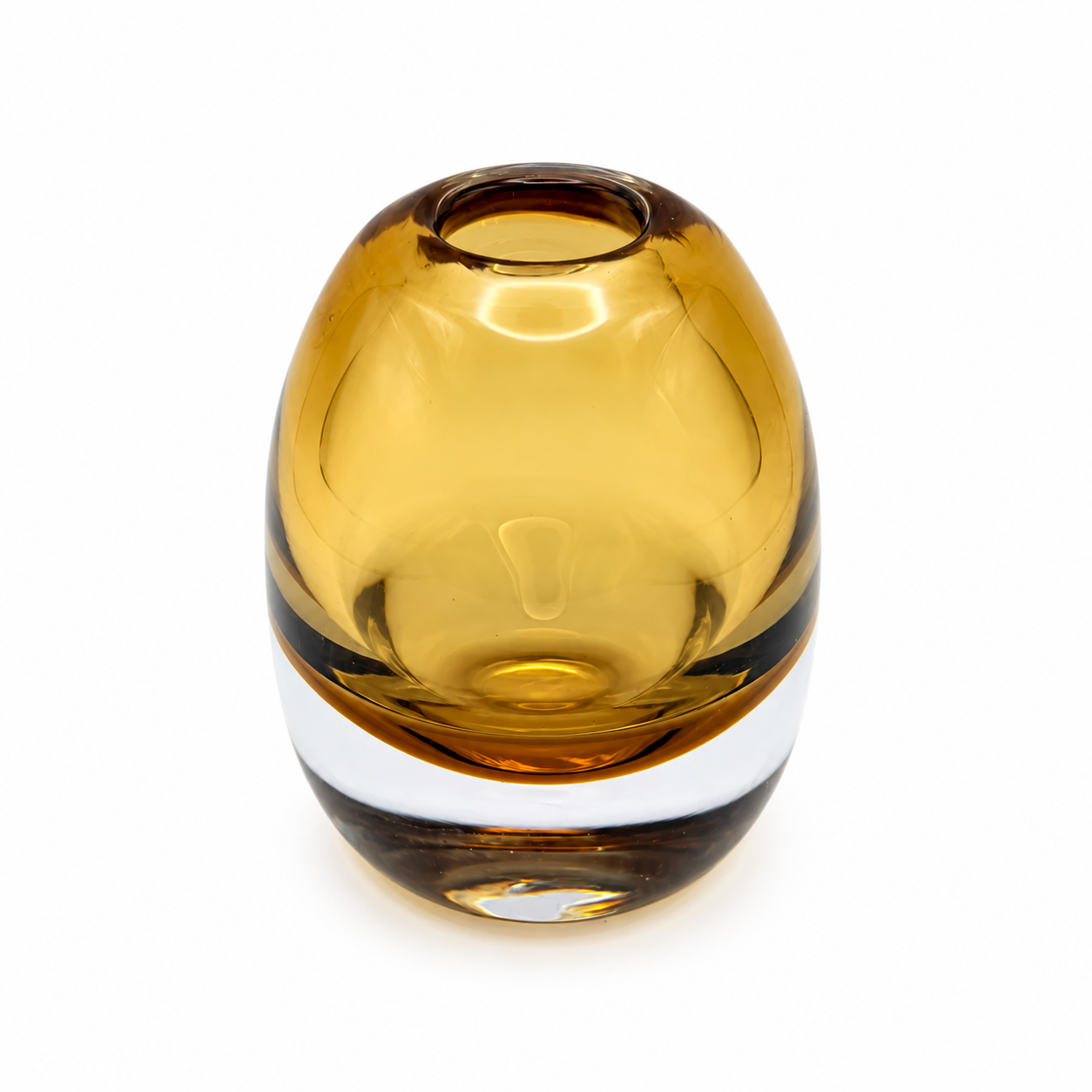 Amber Glass Bud Vase – Small