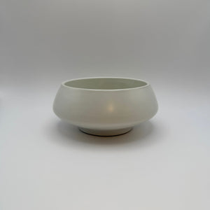 White ceramic decorative bowl on a light background