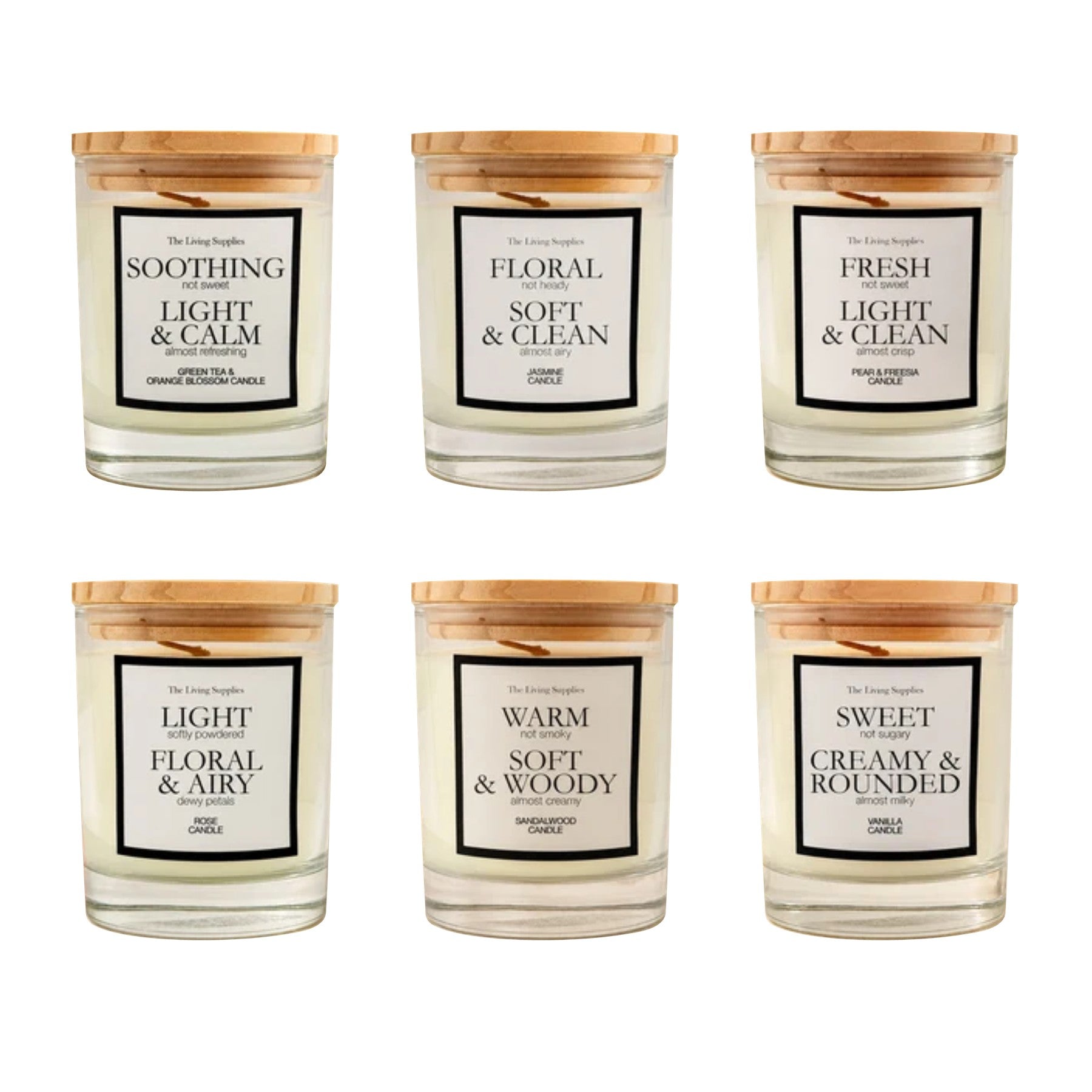 Choose one of six candle scents
