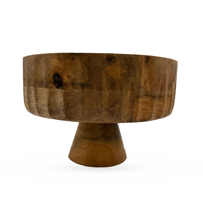 Wooden Pedestal Bowl